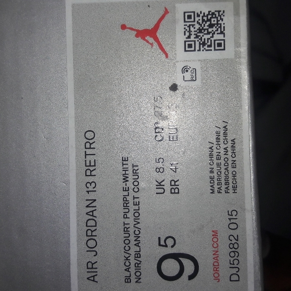 Air Jordan court purple 13s - Picture 3 of 3